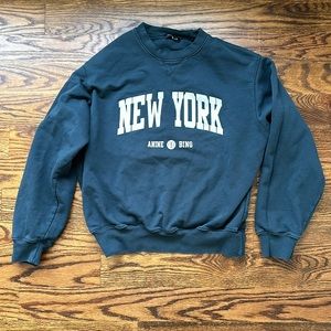 Anine Bing Bloomie’s Washed Navy Women’s sweatshirt sz small. Great condition